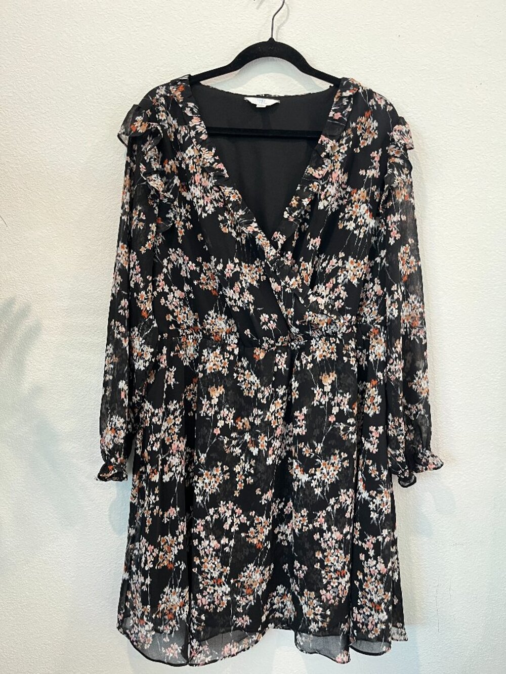 Time & Tru Dress XL Multi Colored Dress Black